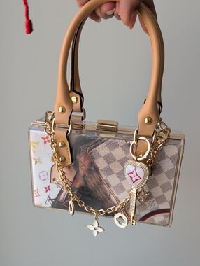 Wearable Art - Upcycled Print Media Acrylic Statement Clutch